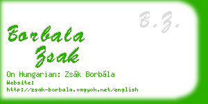 borbala zsak business card